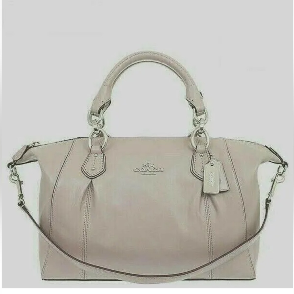 🌸SOLD🌸 🆕 Elegant COACH Collette Smooth Leather Satchel - Picture 4 of 15